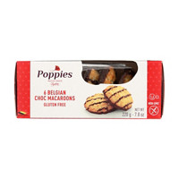 Poppies Belgian Chocolate Drizzled Macaroons, 6 Count