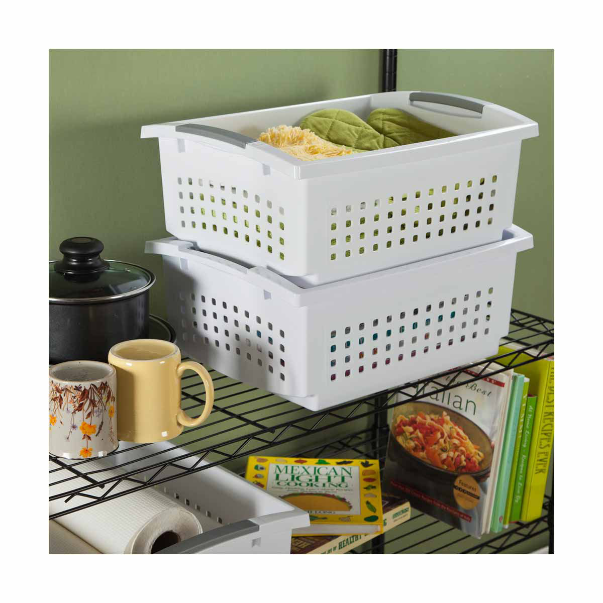 Sterilite Large Stacking Basket