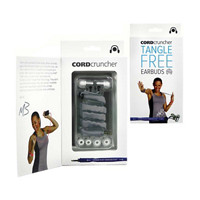 Tangle Free Earbuds, Gray