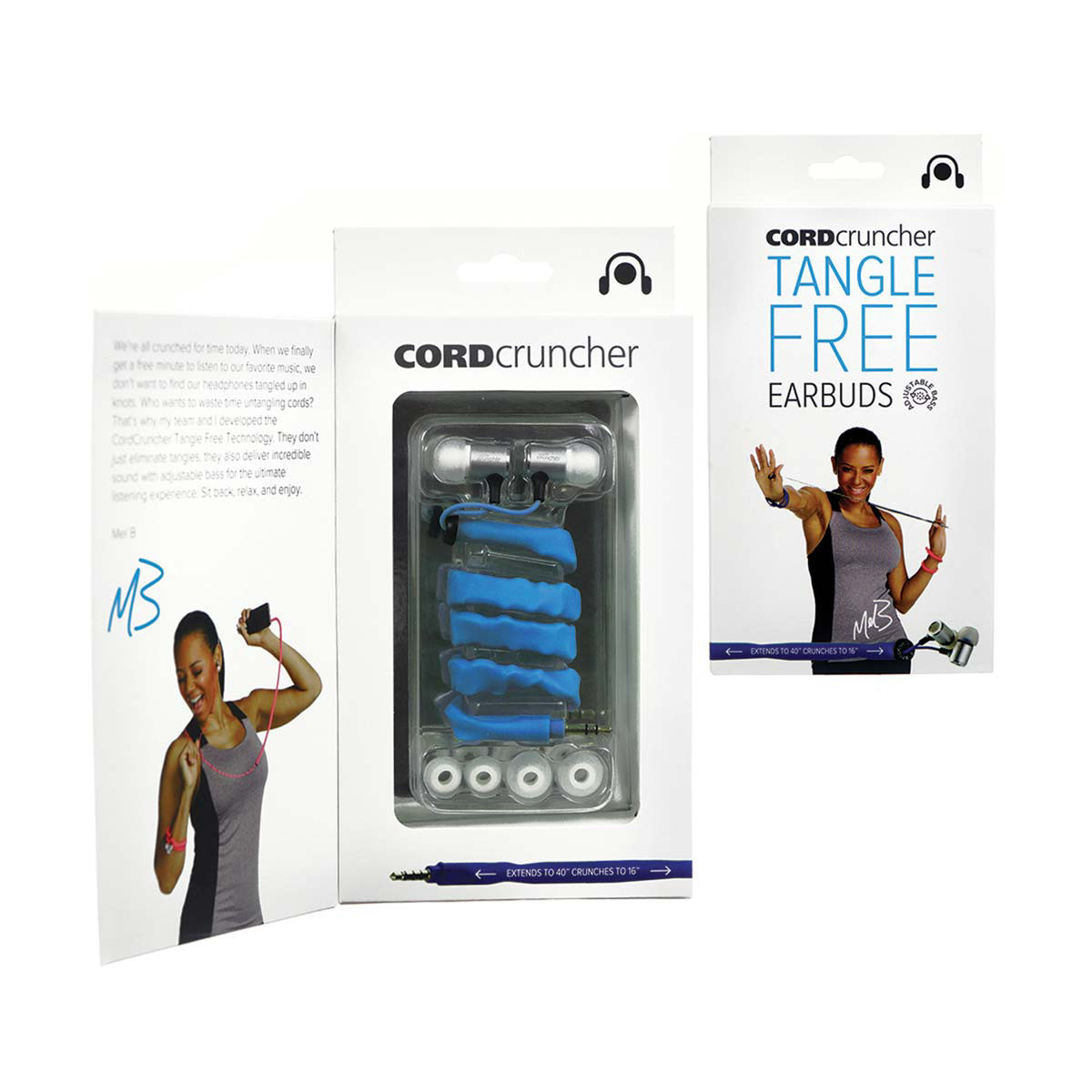 Tangle Free Earbuds Blue