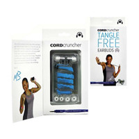 Tangle Free Earbuds, Blue