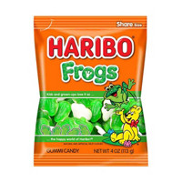 Haribo Frogs Gummy Candy, 4 oz.