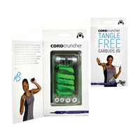 Tangle Free Earbuds, Green