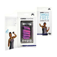 Tangle Free Earbuds, Pink