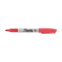Sharpie Fine Point Permanent Marker, 1 Count, Solar Flare Red