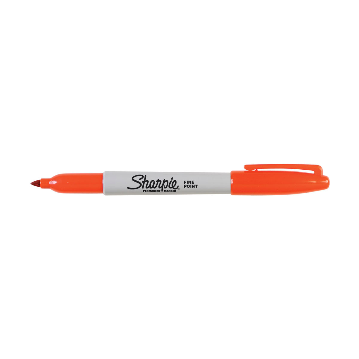 Orange permanent shop marker pen