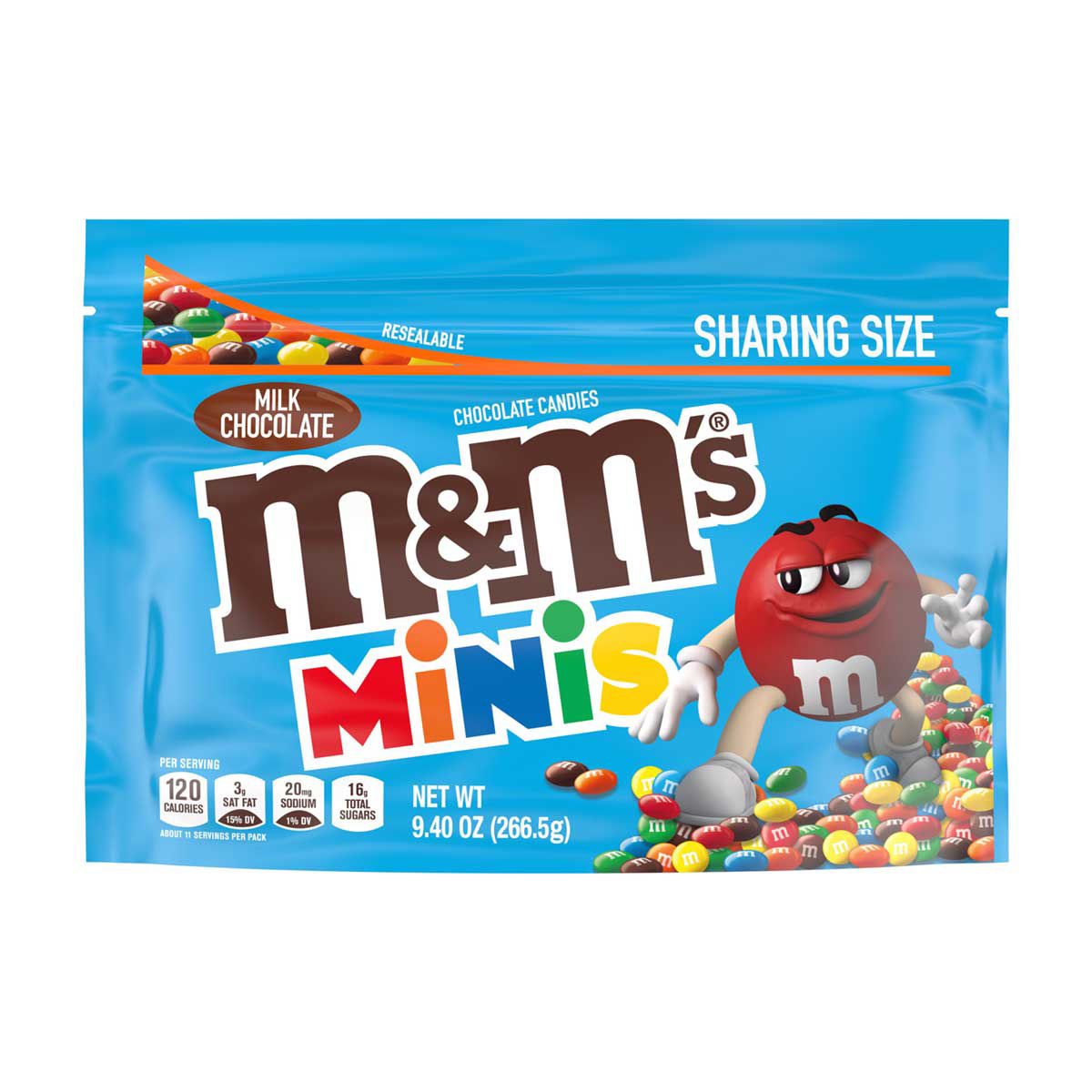 M&M's Minis Milk Chocolate Candy, 9.40 oz