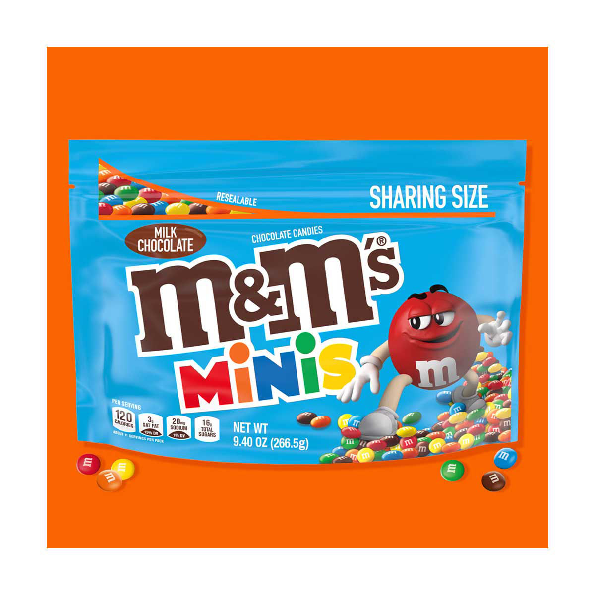 M&Ms M&M's Minis Milk Chocolate Candy, 9.40 oz | Hamilton Place