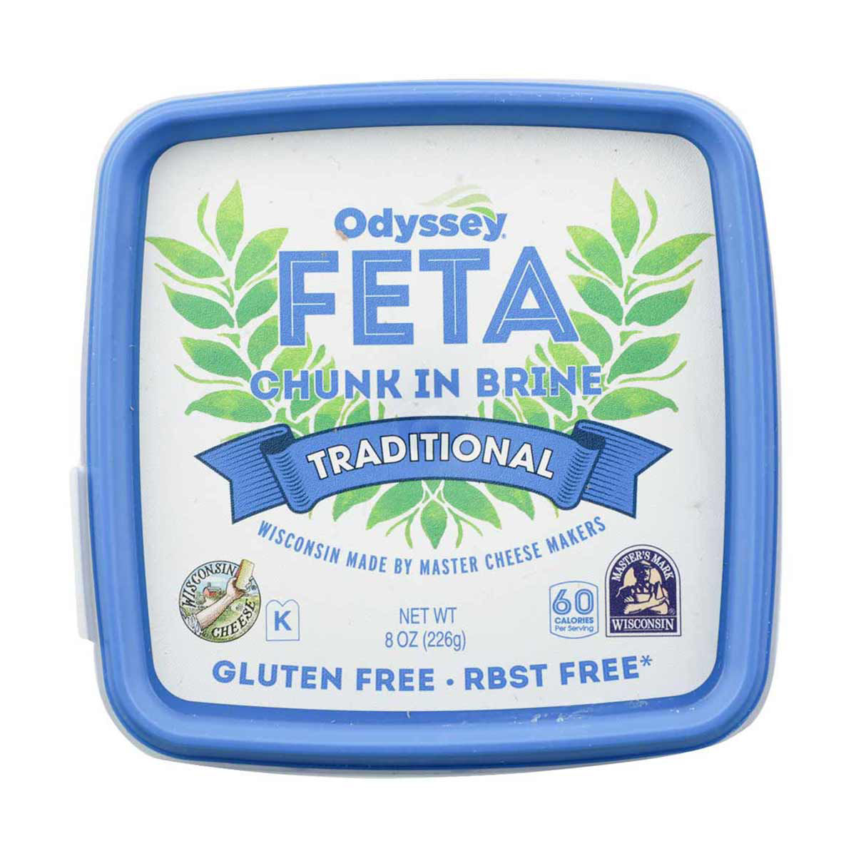 Odyssey Traditional Feta Chunk in Brine, 8 oz.