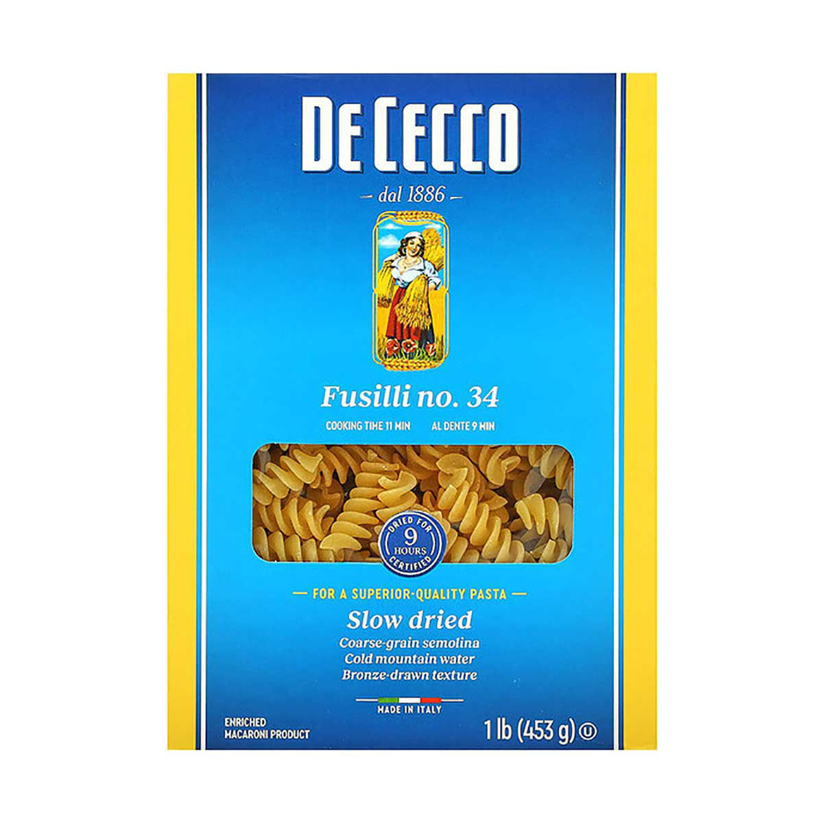 De Cecco Pasta Fusilli No. 34, 16 oz.