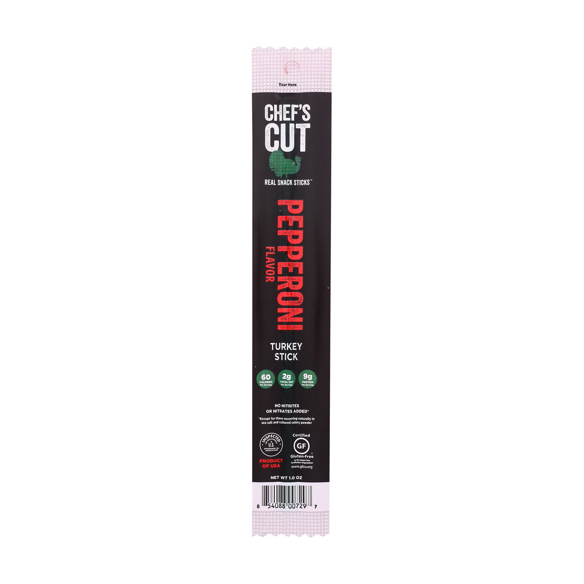 Chef's Cut Pepperoni Turkey Jerky Snack Stick, 1 oz.