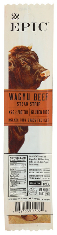 Epic Wagyu Beef Steak Strip, 0.8 oz.
