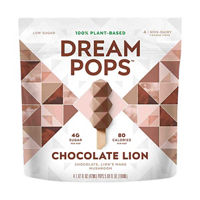 Dream Pops Chocolate Lion Plant-Based Frozen Pops, 4 Count