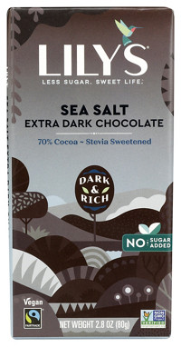 Lily's Extra Dark Chocolate with Sea Salt Bar, 70% Cocoa