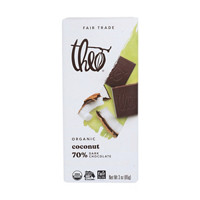 Theo Organic Toasted Coconut Dark Chocolate Bar