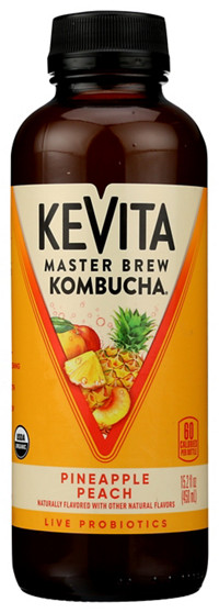 KeVita Pineapple Peach Master Brew Kombucha, 15.2 fl.