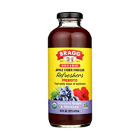 Bragg Apple Cider Vinegar, Organic, Concord Grape & Hibiscus, Prebiotic, 16 oz
