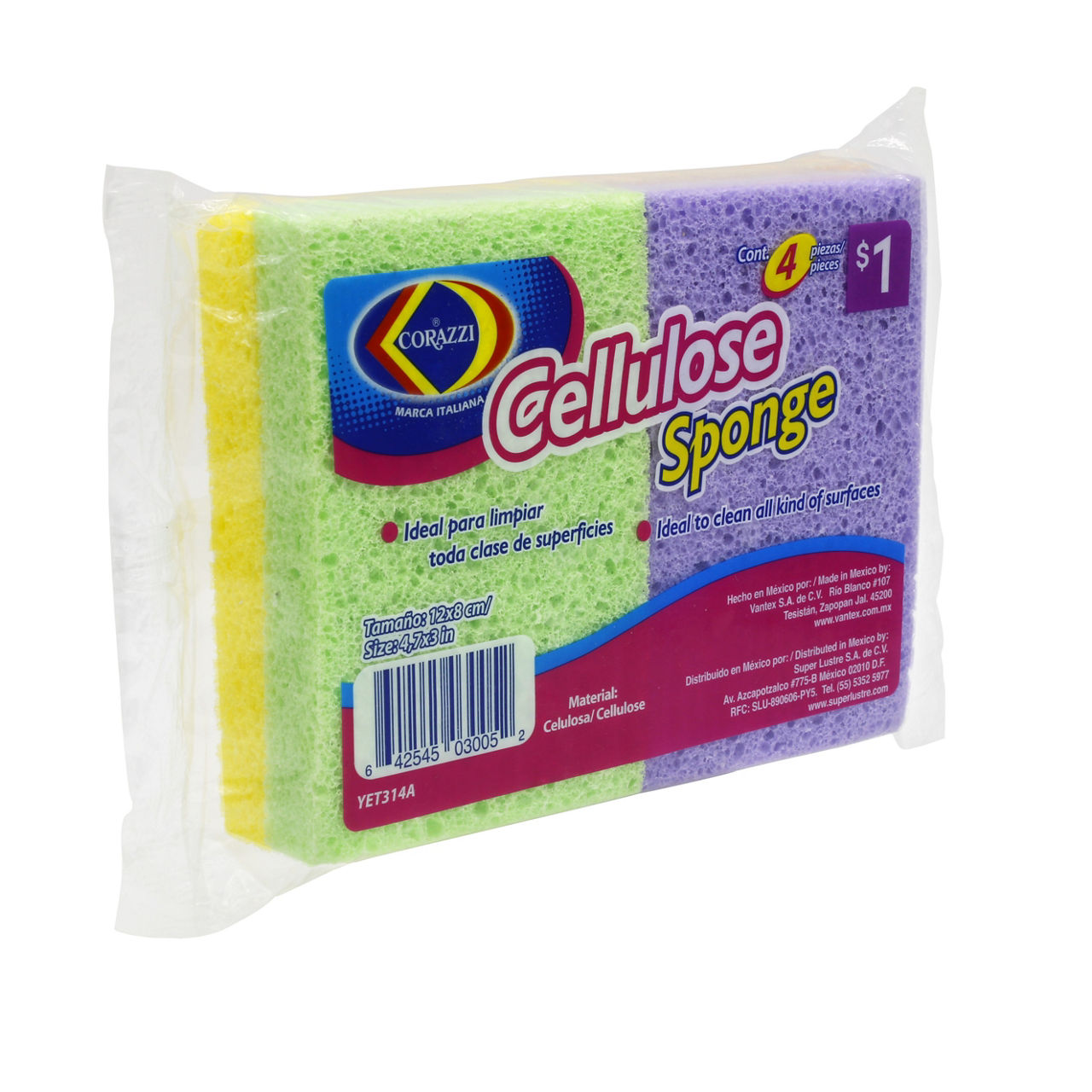 Corazzi Cellulose Sponges, 4 Pack Hamilton Place