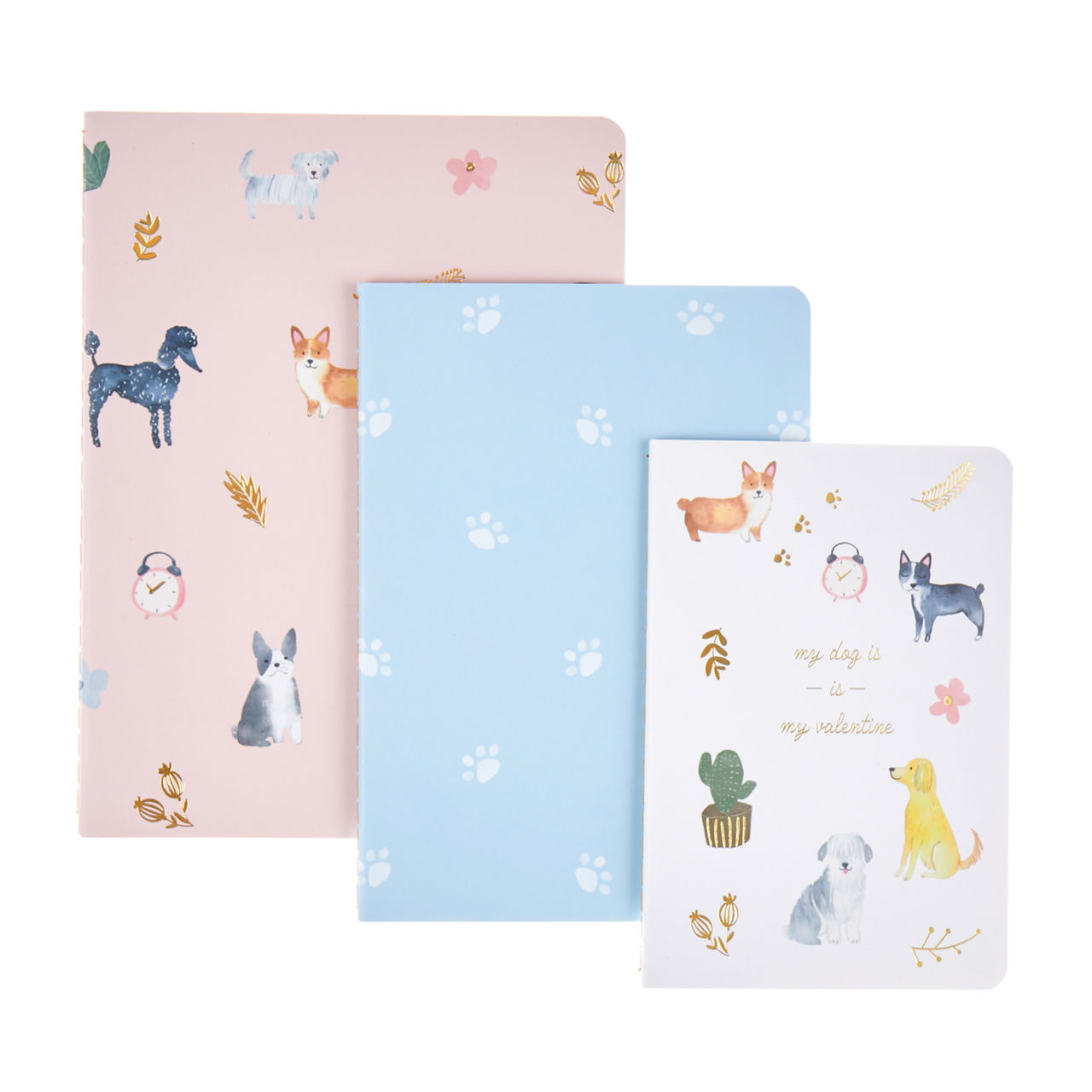 Dog Themed Notebooks, 3 Pack