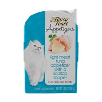 Purina Fancy Feast Light Meat Tuna Appetizer with a Scallop Topper, 1.1 oz.