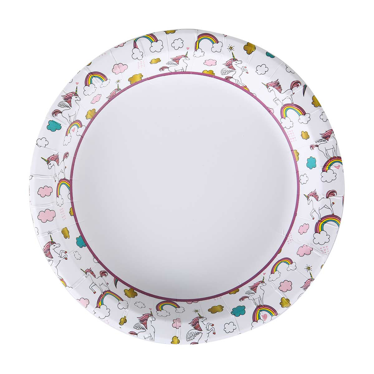 Glad for Kids 8.5-Inch Paper Plates, Unicorn Print, 20 Count