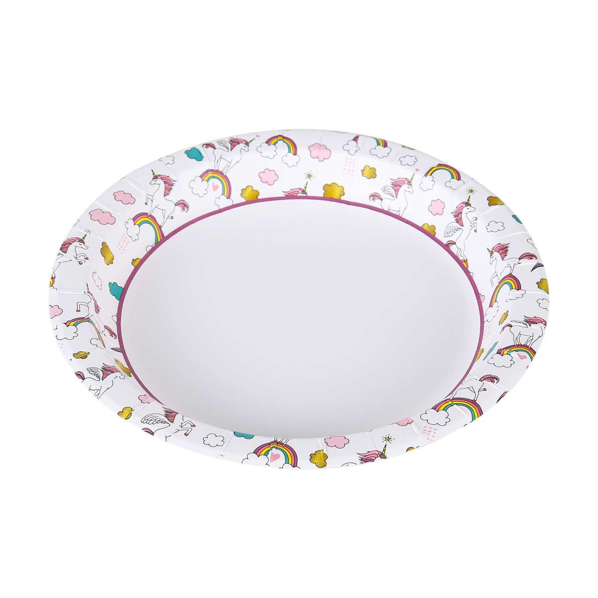 Glad for Kids 8.5-Inch Paper Plates, Unicorn Print, 20 Count