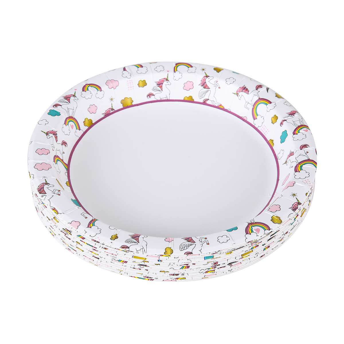 Glad for Kids 8.5-Inch Paper Plates, Unicorn Print, 20 Count