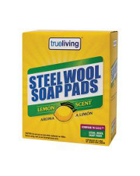 Trueliving Steel Lemon Scent Wool Soap Pads, 10 Count