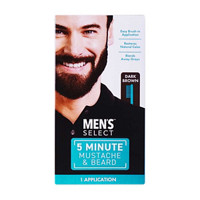 Men's Select 5 Minute Mustache & Beard Color, Dark Brown