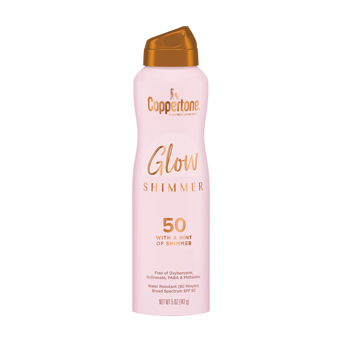 Coppertone Glow Shimmer Sunscreen Lotion Spray, SPF 50, 5 oz
