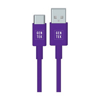 GENTEK Purple High Speed Type C Charging Cable, 3 ft.