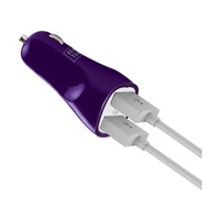 GENTEK Purple Dual-Port USB Car Charger