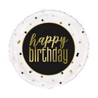 18" Foil Metallic Happy Birthday Balloon