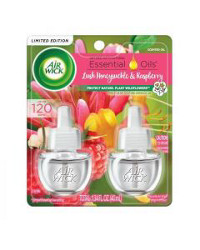 Air Wick Plug in Scented Oil Refill - Honeysuckle & Raspberry, 2 ct
