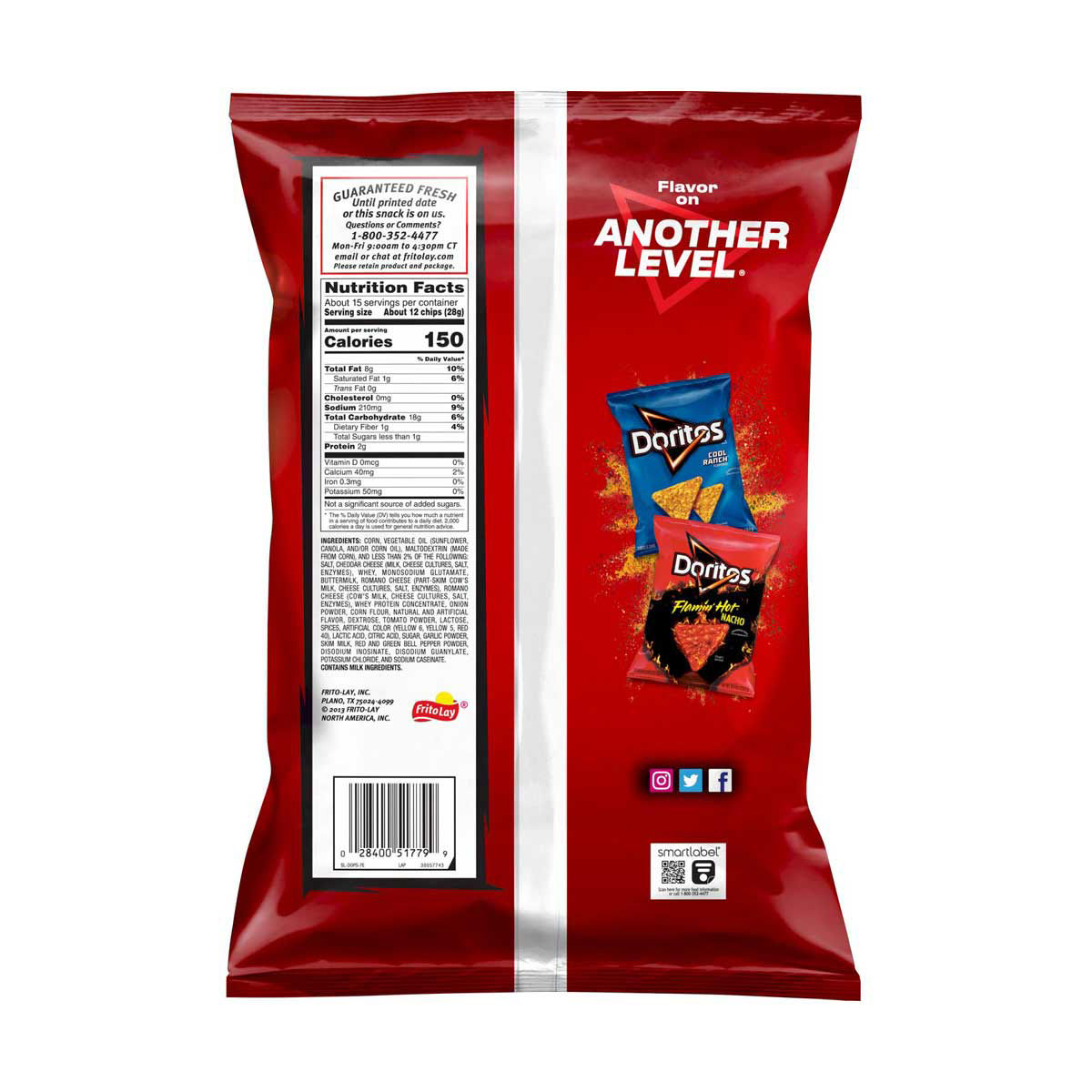 Doritos Party Size Nacho Cheese Flavored Tortilla Chips, 15 oz