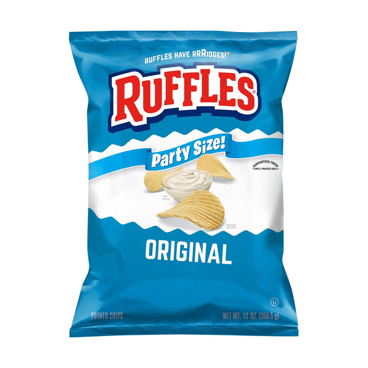 Ruffles Original Potato Chips Party Size, 13 oz