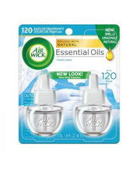 Air Wick Plug In Scented Oil Refill, Fresh Linen, 2 ct