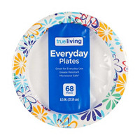 Trueliving Paper Plates, 8.5 in, 68 Count