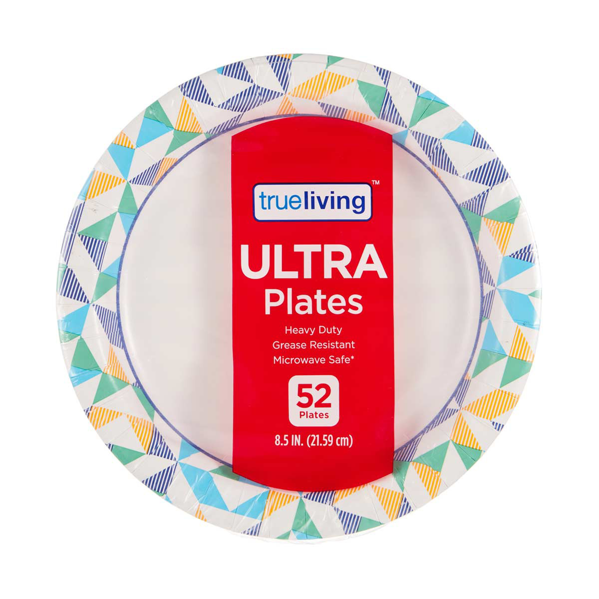 True Living Everyday Paper Plates, 8.5 in, 94 plates