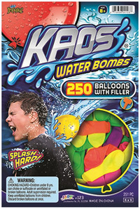 Kaos Waterbombs, 250 Count with Filler