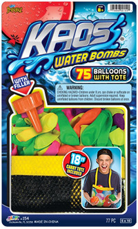 Kaos Waterbombs, 75 Count with Filler