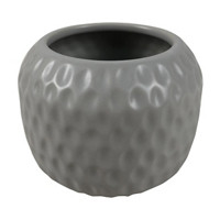 Gray Hammered Ceramic Decorative Vase