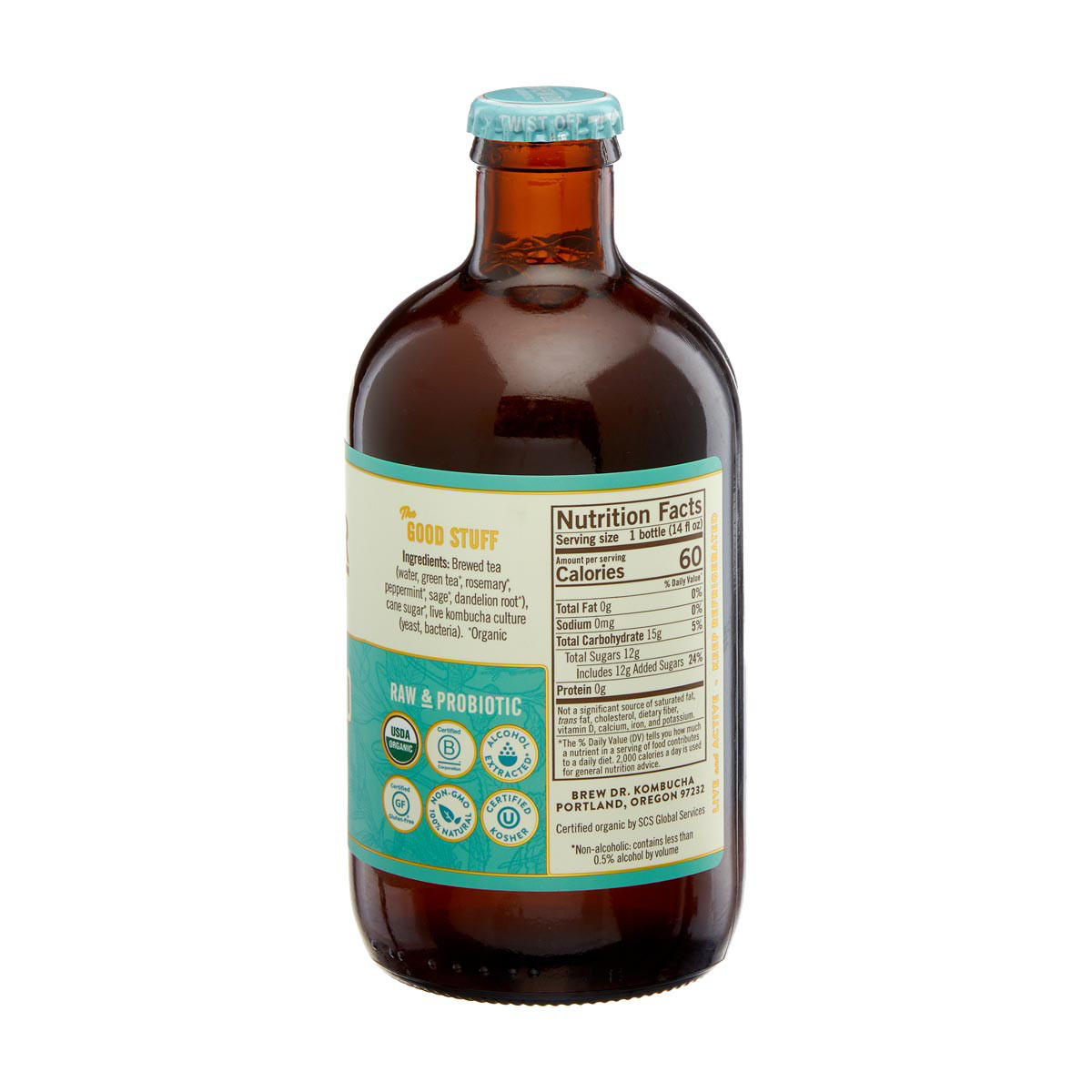 Brew Dr. Clear Mind Organic Kombucha, 14 fl. oz.