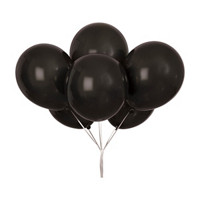 321 Party! Black Latex Balloons, 9 in, 20