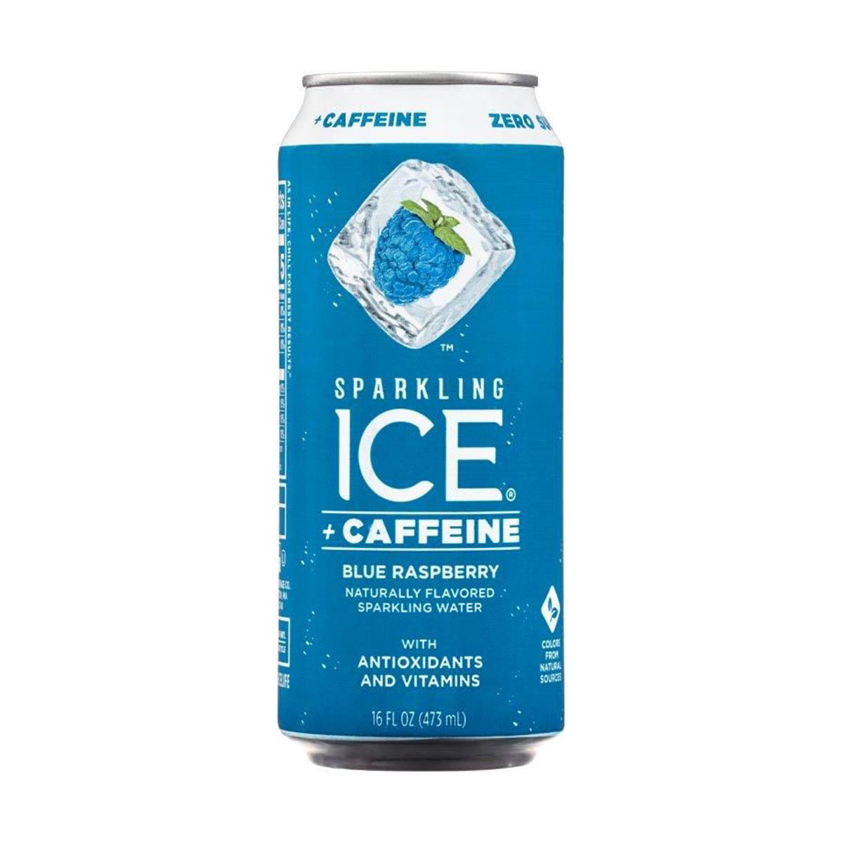 Sparkling Ice + Caffeine Naturally Flavored Raspberry Sparkling Water