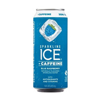 Sparkling Ice + Caffeine Naturally Flavored Blue Raspberry Sparkling Water, 16 fl oz