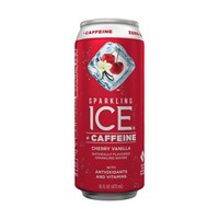 Sparkling Ice + Caffeine Naturally Flavored Cherry Vanilla Sparkling Water, 16 fl oz
