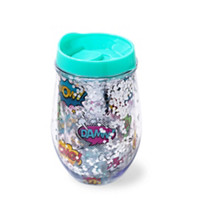 Comics Glitter Printed Wine Tumbler, 10 oz.