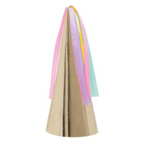 321 Party! Gold Unicorn Horn Party Hats, 8ct