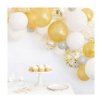 321 Party! Silver & Gold Balloon Arch Kit, 40 Piece